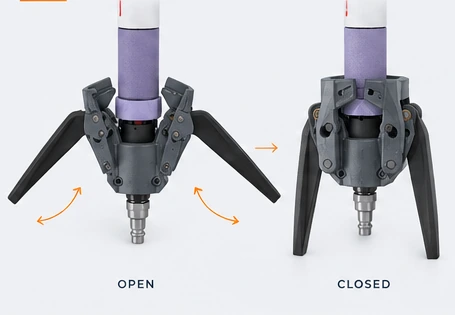 Illustrative open and closed operation view