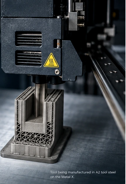 Concept visualization of metal additive manufacturing of production tooling
