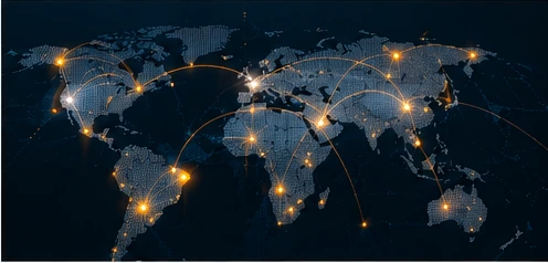 Thematic distributed manufacturing network visual
